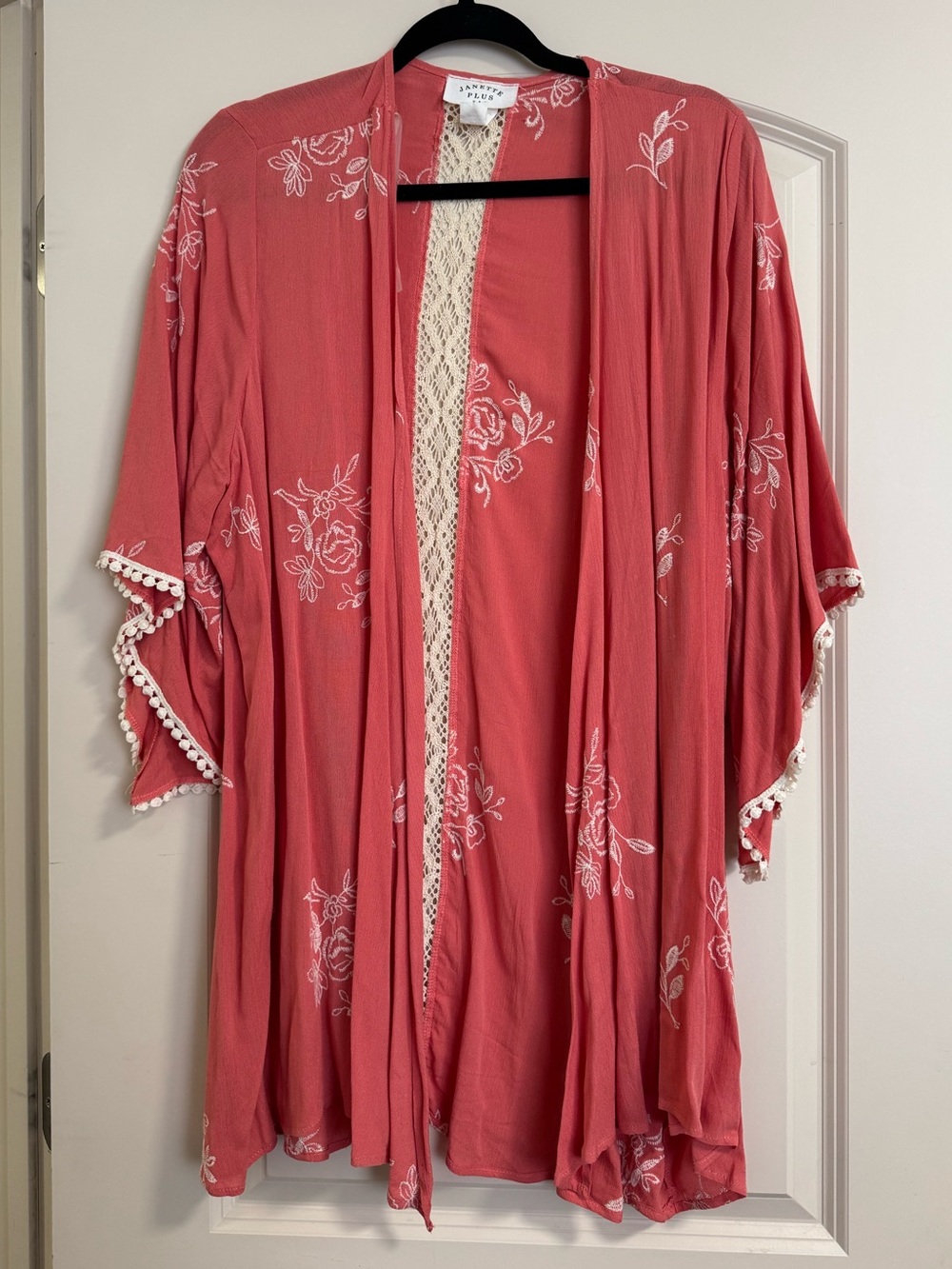Coral & Lace Kimono - Worn Once!